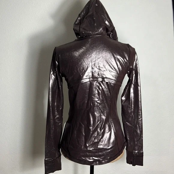 043.Lululemon Define hooded jacket shine radiant foil print French press sizes 8 - Picture 3 of 16
